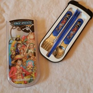 Japanese kids anime One Piece utensils set